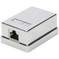 DN-93710 Netwerkdoos Opbouw (op muur) CAT 6 1 poort Zilver