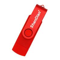 ShanDian High Speed Flash Drive 8GB - USB en USB-C Stick Geheugen Kaart - Rood