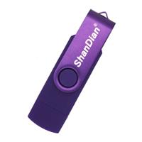 ShanDian High Speed Flash Drive 64GB - USB en USB-C Stick Geheugen Kaart - Paars