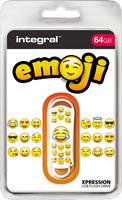 Integral Xpression Emoji USB 2.0 stick, 64 GB, wit