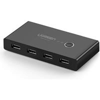 UGREEN USB 2.0 peripheral sharing switch - 4 ports USB hub - 4 - USB 2.0 - Zwart