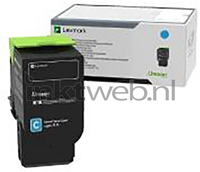 Lexmark 78C0X20. Kleurentoner paginaopbrengst: 5000 pagina's, Printkleuren: Cyaan, Aantal per verpakking: 1 stuk(s)