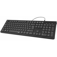 Hama KC-200. Toetsenbord formaat: Full-size (100%). Stijl toetsenbord: Recht. Aansluiting: USB, Toetsenbordindeling: QWERTZ, Aantal toetsen, toetsenbord: 105. Snoerlengte: 1,5 m. Aanbevolen gebruik: U