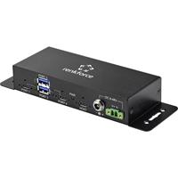 noname Renkforce RF-4679566 2+2 Port USB 3.0-Hub Metallgehäuse, zur Wandmontage Schwarz