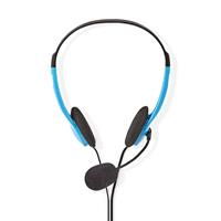 Nedis CHST100BU Stereo On-Ear PC Headset (Blue)