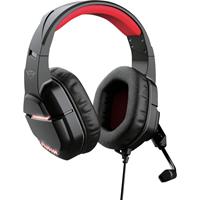 Trust GXT448 NIXXO Over Ear headset Gamen Stereo Zwart/rood Volumeregeling, Microfoon uitschakelbaar (mute)