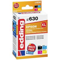 Edding Inkt combipack vervangt Epson 603XL (T03A1/A2/A3/A4) Compatibel Zwart, cyaan, magenta, geel EDD-630 18-630