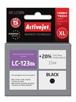 Brother Zonder Chip ActiveJet AB-123BN-inkt voor brotherprinter; Brother LC123BK / LC121BK Vervanging; Opperste; 15 ml; zwart