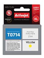 Activejet Activejet AEB-714N inkt (vervangt Epson T0714, T0894, T1004; Supreme; 15 ml; geel). Inkjet Cartridge Type: Hoog (XL) rendement, Type kleureninkt: Inkt op pigmentbasis, Paginaopbrengst gekleu