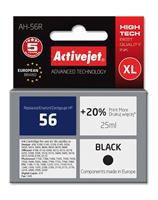 Activejet Activejet AH-56R inkt (vervanging HP 56 C6656A; Premium; 25 ml; zwart). Inkjet Cartridge Type: Hoog (XL) rendement, Type zwarte inkt: Inkt op pigmentbasis, Volume zwarte inkt: 25 ml, Type aa