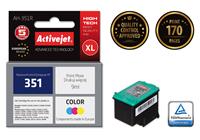 Activejet Activejet AH-351R inkt (vervanging HP 351 CB337EE; Premium; 9 ml; kleur). Inkjet Cartridge Type: Hoog (XL) rendement, Type kleureninkt: Inkt op pigmentbasis, Type aanbod: Enkele verpakking, 