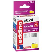 Edding Cartridge vervangt Canon CLI-581XXLY Compatibel Geel EDD-624 18-624