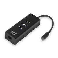 ACT USB-C Hub 3x USB-A, ethernet