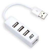 USB Hub 2.0, 4x USB-A, mini, wit