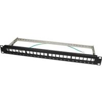LogiLink 19" Patch panel for 24 keystone jacks 1U unloaded grey