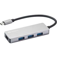 Sandberg USB-C Hub 1xUSB3.0+3x2.0 SAVER USB-Hubs - 4 - Grau