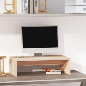 VidaXL Monitorstandaard 50x27x15 Cm Massief Grenenhout