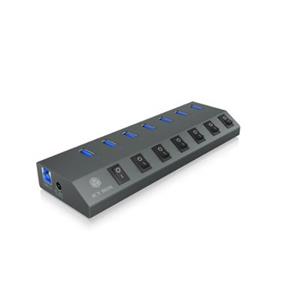 Icybox Icy Box 7 Poorten Hub USB 3.0 Antraciet