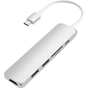 Satechi Type C Slim Multi-Port Adapter V2 Zilver