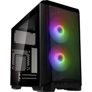 Phanteks Eclipse P200A Mini-tower Gaming-behuizing, PC-behuizing Zwart 2 voorgeïnstalleerde LED-ventilators, Zijvenster