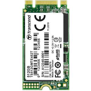 Transcend MTE452T 512 GB NVMe/PCIe M.2 SSD 2242 harde schijf M.2 NVMe PCIe 3.0 x2 Retail TS512GMTE452T