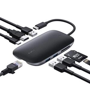 Aukey Unity Series 8-in-1 USB-C Hub Ethernet space grey