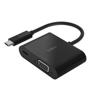 Belkin CONNECT USB-C auf VGA-Adapter, 60W PD, schwarz (AVC001btBK)