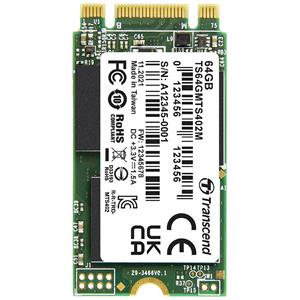 Transcend MTS402M 64 GB SATA M.2 SSD 2242 harde schijf SATA III Retail TS64GMTS402M
