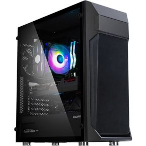 Zalman Z1 Plus ATX Mid Tower PC Case Pre-installed 2 x 120mm blue LED fan in front 1 Midi Tower Zwar