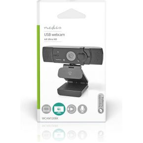 Nedis Webcam | Full HD@60fps / 4K@30fps | Automatische Scherpstelling | Ingebouwde Microfoon | Zwart