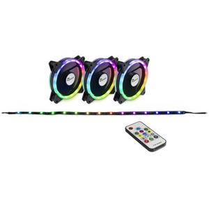 Inter-Tech Argus RGB-Fan Set RS-04 120x120x25, Gehäuselüfter