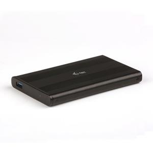 i-tec MySafe AluBasic Advance externes Festplattengehäuse schwarz [für 2,5" (6,4cm) SATA I/II/II HDD/ SSD, Aluminium]