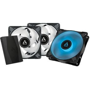 Arctic Case Acc P12 Fan 12cm PWM PST RGB Zwart 3-Pack - Case ventilator - 120mm - 0 dBA