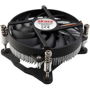 Akasa AK-CC6308EP01 Low Profile CPU-Kuehler - 92mm Chipset Montageplaat 9,6 cm Aluminium, Zwart