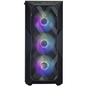 CoolerMaster Cooler Master MasterBox TD500. Vormfactor: Midi Tower, Soort: PC, Kleur van het product: Zwart. Vermogenstoevoer locatie: Bodem, Ondersteunde vormfactoren stroomvoorziening: ATX. Aantal g