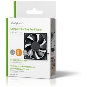 Nedis Computerventilator| DC | 92 mm | 3-Pin | Stil