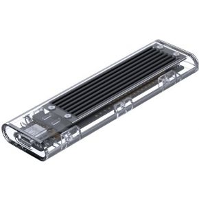 Gembird EE2280-U3C-02 behuizing voor opslagstations SDD-behuizing Zwart, Transparant M.2