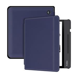 Lunso sleepcover flip hoes - Kobo Libra H20 (7 inch) - Blauw