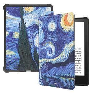 Lunso sleepcover hoes - Kindle Paperwhite 2021 (6.8 inch) - Van Gogh De Sterrennacht