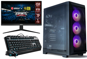 lalashops AMD Ryzen 5 4600G aRGB Budget Game PC SET- 24" 1ms Scherm - Toetsenbord en Muis - 8GB (2x4) RAM - 240GB SSD - RX Vega 7 - Windows 11