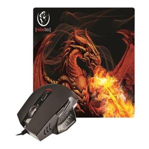 Rebeltec Rood Dragon - Muis - USB - Muis - Optisch - 6 knoppen - Zwart