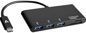 Hub Usb V7 V7uc3u-hub-blk-1e