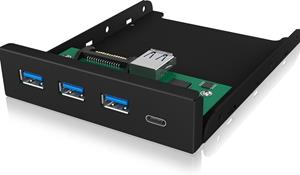 RaidSonic ICY BOX IB-HUB1418-i3 USB-Hubs - 4 - Schwarz