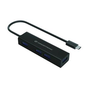 Conceptronics Conceptronic HUBBIES07B - hub - 4 ports USB-Hubs - 4 - Schwarz