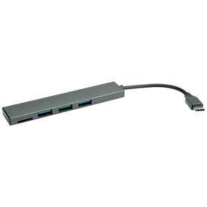 Roline 14.02.5051 3 poorten USB-combi-hub Grijs