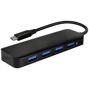 Value 14.99.5039 4 poorten USB-combi-hub Zwart