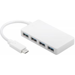 Goobay 66274. Hostinterface: USB 3.2 Gen 1 (3.1 Gen 1) Type-C, Hub-interfaces: USB 3.2 Gen 1 (3.1 Gen 1) Type-A. Overdrachtssnelheid: 5000 Mbit/s, Kleur van het product: Wit