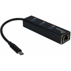 Inter-Tech Argus IT-410 USB-Hubs - USB 3.0 - 3 - Schwarz