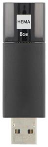 HEMA USB Stick 2.0 8GB Zwart