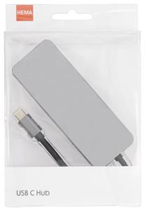 HEMA USB C Hub Grijs